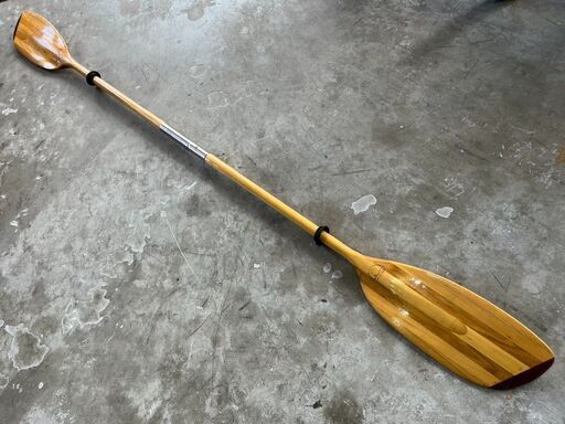 ★GREY OWL PADDLE COMPANY グレイオールパドルカンパニー 木製パドル ウッドパドル 約226.5㎝ 2ピース ダブルブレードパドル カヌー 　リサイクルショップ札幌　買取本舗　西野店