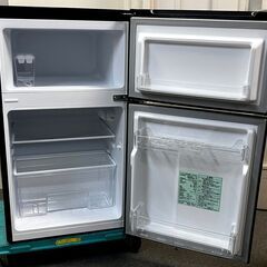 ⑳【税込み】2024年製 ヤマダオリジナル 87L 2ドア 冷蔵庫 REFAGE YRZ-C09LK ブラック 小型 コンパクト【PayPay使えます】の画像