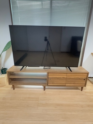 【セット売り】55型 4Kテレビ＋北欧風テレビ台 アイリスオーヤマ