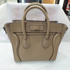 【CELINE】　セリーヌ　デューン/ドラムドカーフ　ラゲージナノショッパー　２WAYバッグの画像