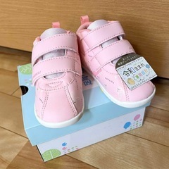 新品未使用＊ 瞬足ベビー 14cm うさぎ ピンク スニーカーの画像