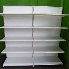 コクヨ製 H180cm×W90cm ２連結片面４段什器 キックプレート無し■陳列棚・システム什器■S-634の画像