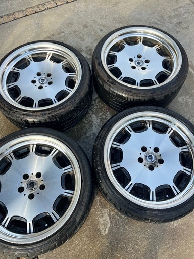 ワーク WORK シュバート SC3 】ステップリム19インチ 9.5J+35/10.5J+30 PCD114.3 5H +タイヤF：235/35ZR R:245／35ZR センチュリーに使用