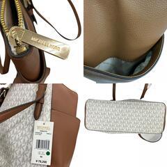 186000 新品未使用 Michael Kors マイケルコース MICHAEL KORS 美品⭐︎タグ付き　ショルダーバッグ ブラウン レザー レディース [1000023922609]の画像