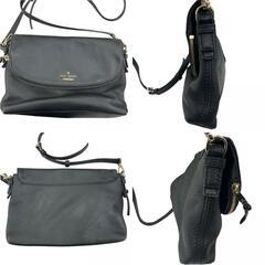 186001 現状品 Kate Spade ケイトスペード Kate spade ショルダーバッグ ブラック レザー レディース [1000023933612]の画像
