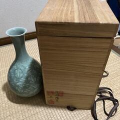 韓国陶窯　金正黙　花器　箱付きの画像
