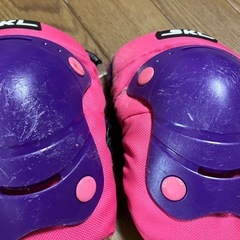 子ども用 プロテクター3点セット（肘・膝・手首）SKL｜ピンク×パープルの画像