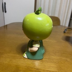 昭和レトロ　ヴィンテージ　内藤ルネ　さんの　青りんごちゃん　貯金箱　陶器　の画像
