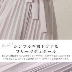 ワンピース　紺　ネイビー　XL 大きめ　ロングワンピース　プリーツ　長袖　卒業式の画像