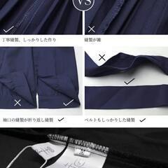 ワンピース　紺　ネイビー　XL 大きめ　ロングワンピース　プリーツ　長袖　卒業式の画像