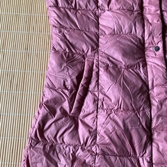 ダウンベスト、L、くすみピンクの画像