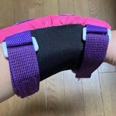 子ども用 プロテクター3点セット（肘・膝・手首）SKL｜ピンク×パープルの画像
