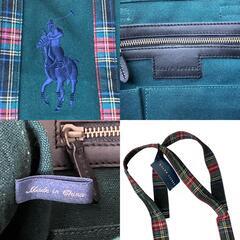186005 POLO RALPH LAUREN ポロ・ラルフローレン トートバッグ グリーン/チェック レディース [0000000000244]の画像