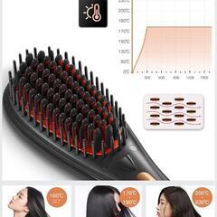 ストレートブラシ ヘアアイロン ヒートブラシ ブラシアイロン 急速加熱の画像