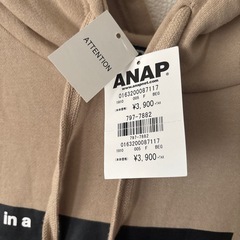 新品 ANAP パーカーロングワンピース ゆったり 大きめ フリーサイズの画像