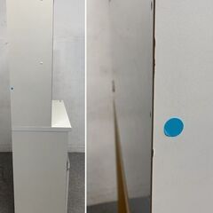 パモウナ キッチンボード 幅100 ソフトクローズ ホワイト 白 レンジ台 食器棚 ハイタイプ ダイニング 収納 中古家具 店頭引取歓迎 R10074の画像