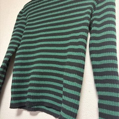 Mサイズ ニット ボーダー ハイネックの画像