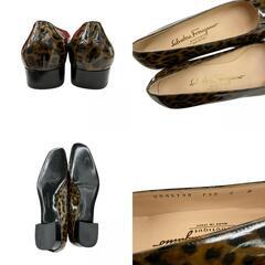 186005 Salvatore Ferragamo サルヴァトーレフェラガモ エナメルパンプス レオパード柄 DR46198  23 [0000000000262]の画像