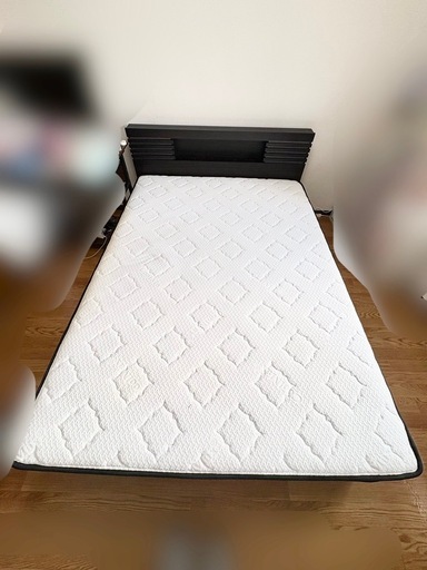 マナベインテリアハーツ　ベッドフレーム　マットレス　ダブルベッド