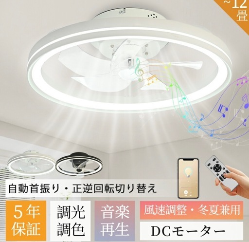 シーリングファン12畳用(新品・未使用)