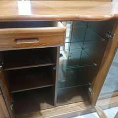 クラフトコガ　サイドボード　メディア　食器棚　レトロ　アンティーク　【モノ市場東海店】 131の画像