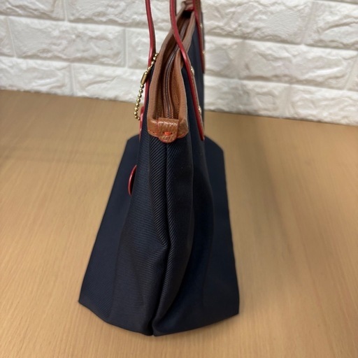 COACH コーチ トートバッグ デニム調 ネイビー A4サイズ