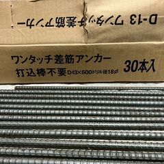 ワンタッチ差筋アンカー 18本 セット まとめ まとめ売り D-13×600 差し筋 工事 建築 大工 工具 材料 基礎 A0441の画像