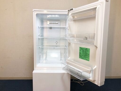 ヤマダセレクト 2ドア冷蔵庫 YRZ-F15G1 ホワイト LED庫内灯 YAMADASELECT 右開き・156L 省エネ基準達成率