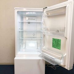 ヤマダセレクト 2ドア冷蔵庫 YRZ-F15G1 ホワイト LED庫内灯 YAMADASELECT 右開き・156L 省エネ基準達成率101% 除菌清掃/動作確認済みの画像