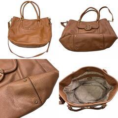 186005 現状品 Tory Burch トリーバーチ TORY BURCH ハンドバッグ　ショルダーバッグ　2WAY ブラウン レザー レディース [0000000000297]の画像