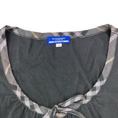 186005 BURBERRY BLUE LABEL バーバリーブルーレーベル チュニック FA544-119-10  38 フレンチスリーブ ノバチェック柄 リボン コットン [0000000000309]の画像