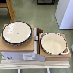 【リサイクルショップ ピカソ 小松原】🍲✨BONNE BONHEUR ホーロー鍋 22cm【新品未使用・箱付き】✨🍲★7881★の画像
