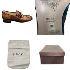 186000 GUCCI グッチ ローファー ヴィンテージ 24 ブラウン エナメル レディース [0000000000318]の画像