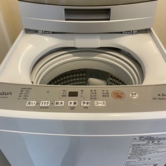 使用1年　AQUA 洗濯機の画像