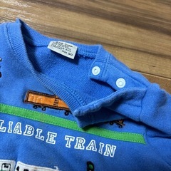 ベビー　キッズ服BAB CHIP 列車刺繍トレーナー サイズ90cmの画像