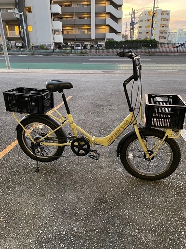 値下げしました！【自転車】【折り畳み】【キャンプ】【キャプテンスタッグ】【管理番号11809】