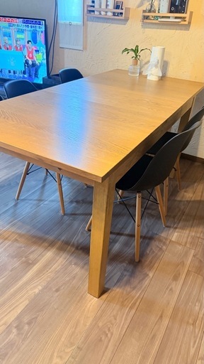 IKEA 伸縮テーブル イス4脚セット