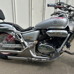 【動画あり】 マグナ250フルカスタム　ファイヤーパターン　スラッシュマフラーの画像