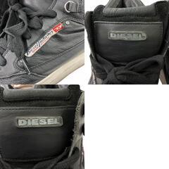 186000 現状品 DIESEL ディーゼル DIESEL ハイカット　スニーカー 25.5 ブラック レディース [0000000000342]の画像