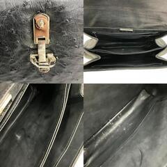 186001 現状品 ostrich オーストリッチ JRA認定☆ ハンドバッグ・ショルダーバッグ　2way ブラック レディース [250908HM240190]の画像