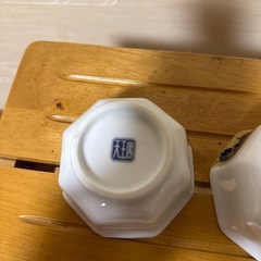 天王窯 尾形光琳 燕子花図柄 八角小鉢 3個 の画像