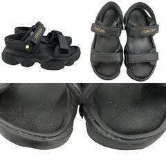 186001 現状品 NIKE ナイキ NIKE JORDAN サンダル 38 24 ブラック FN503-001 レディース [250905HM240034]の画像