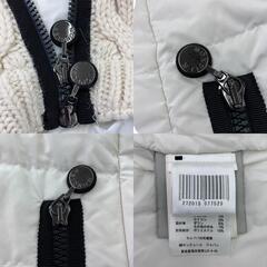 186005 現状品 MONCLER モンクレール MONCLER ニット×ダウンジャケット XS ホワイトベージュ MAGLIONE TRICOT CARDIGAN レディース [0000000000358]の画像