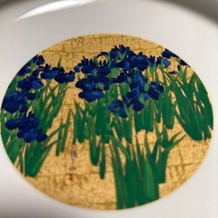 天王窯 尾形光琳 燕子花図柄 大皿1枚の画像