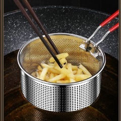 ポテトフライヤー網かご 揚げ物バスケット直径14cmの画像