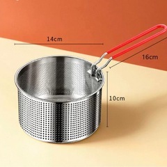 ポテトフライヤー網かご 揚げ物バスケット直径14cmの画像