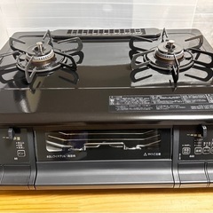 パロマ美品　LPガス PA-370WA-R   高機能 ガスコンロ　ガステーブル   水無両面　温度設定、タイマー付きの画像