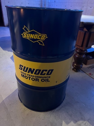 SUNOCO 高性能モーターオイル 空ドラム缶 置物