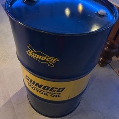 SUNOCO 高性能モーターオイル 空ドラム缶 置物の画像