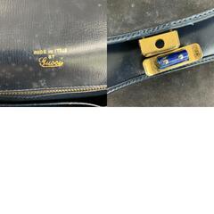 186005 OLD GUCCI ハンドバッグ ネイビー ラピスラズリ/スエード/レザー [0000000000370]の画像